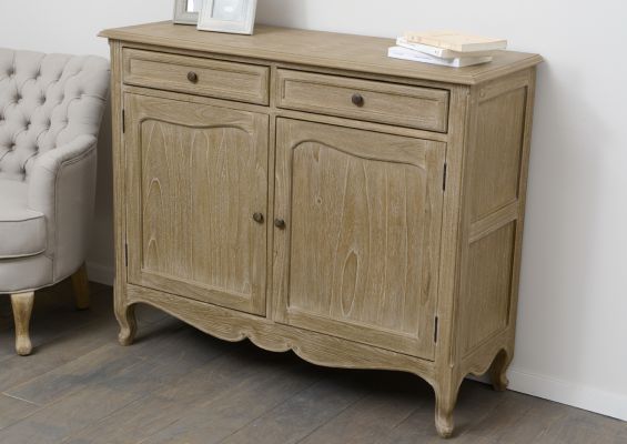 Buffet 2 portes bois naturel cérusé